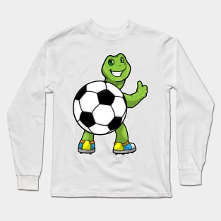 Turtle as Soccer player with Soccer ball Long Sleeve T-Shirt